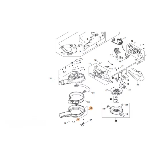 STIHL   Obudowa dmuchawy SA02 700 4101